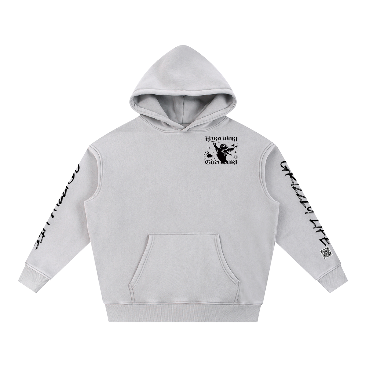 Snow Wash Fleece Oversize Hoodie