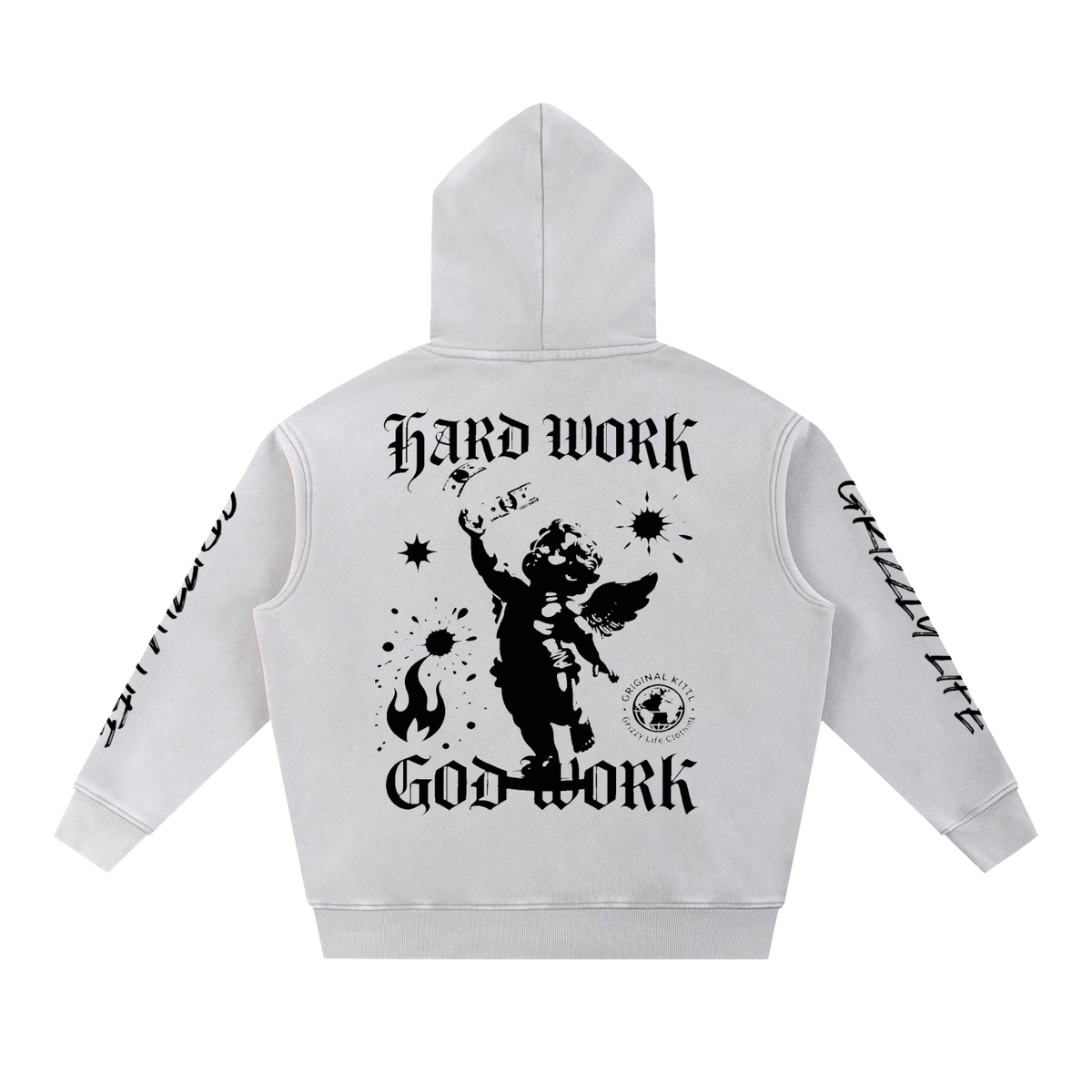 Snow Wash Fleece Oversize Hoodie