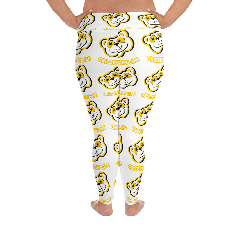 Yellow Grizzly Life Plus Size Leggings