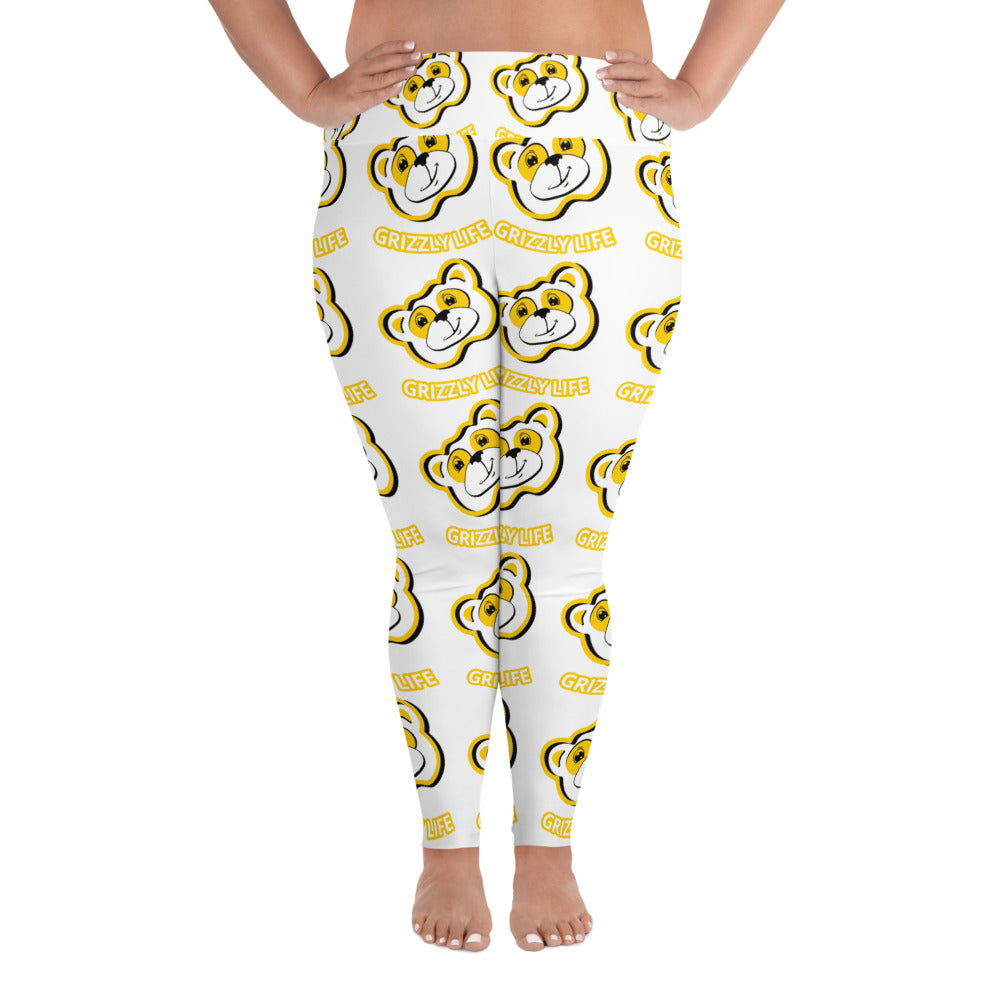 Yellow Grizzly Life Plus Size Leggings