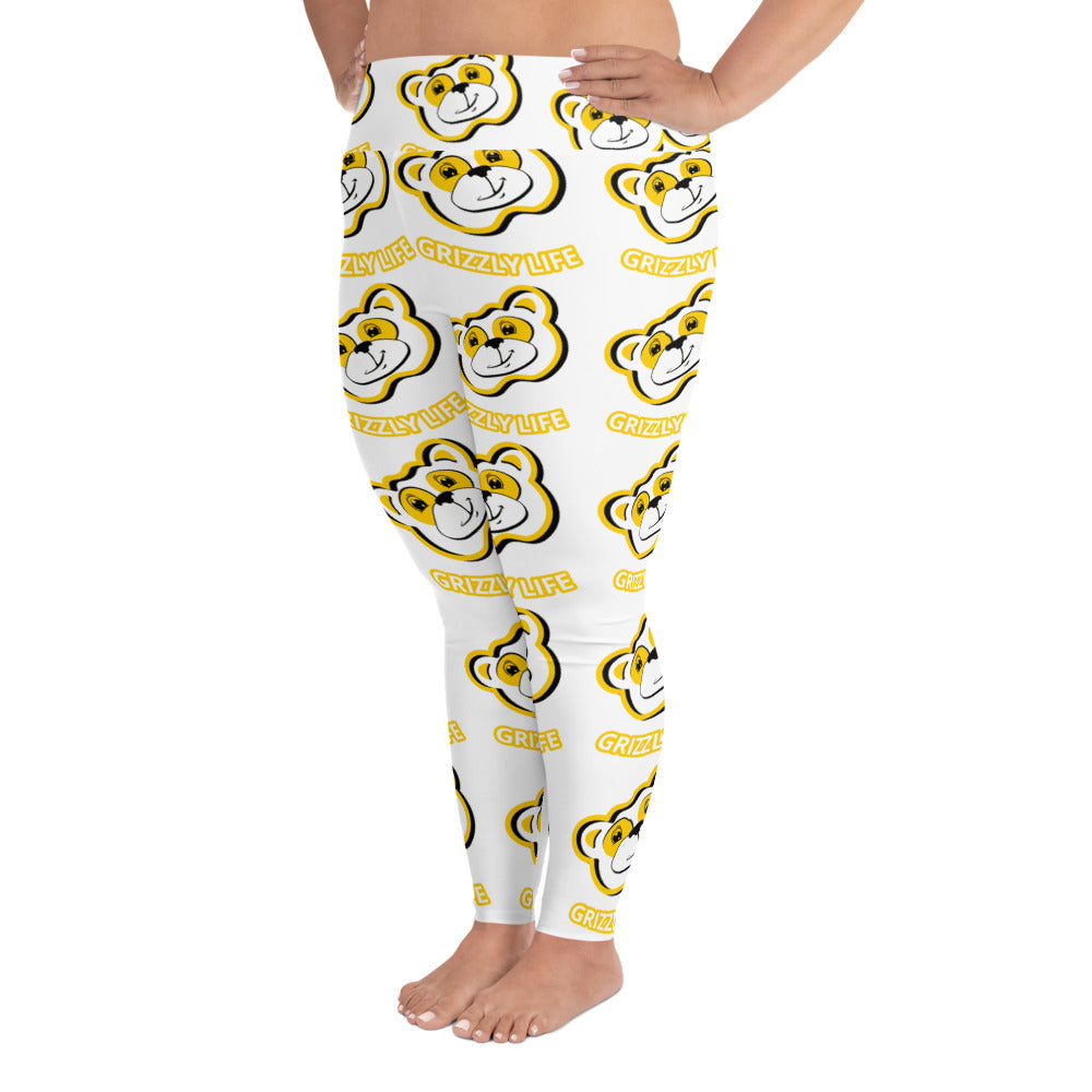 Yellow Grizzly Life Plus Size Leggings