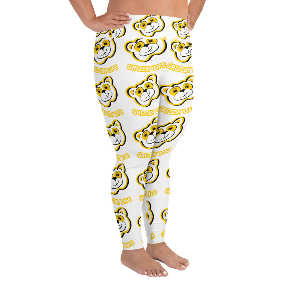 Yellow Grizzly Life Plus Size Leggings