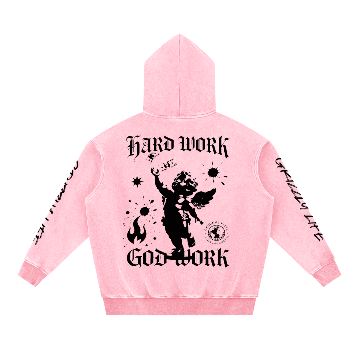 Snow Wash Fleece Oversize Hoodie