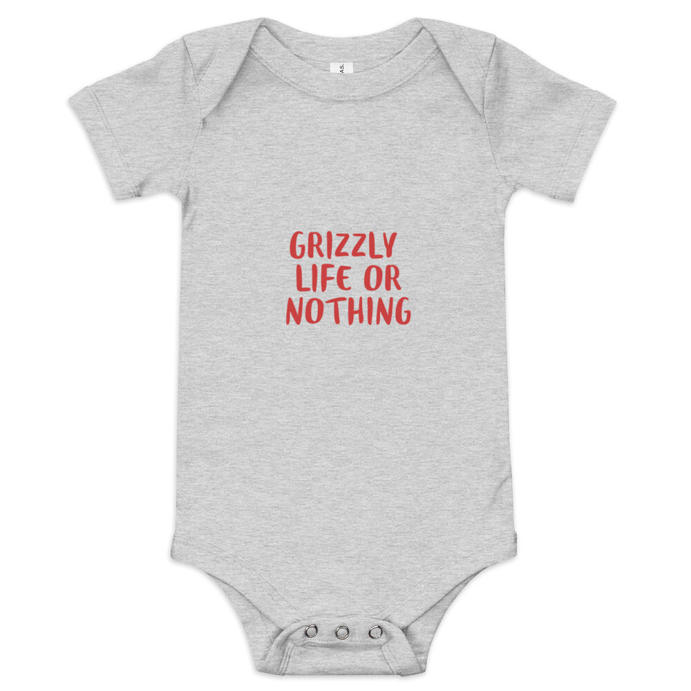 Baby Grizzly Life Or Nothing short sleeve one piece