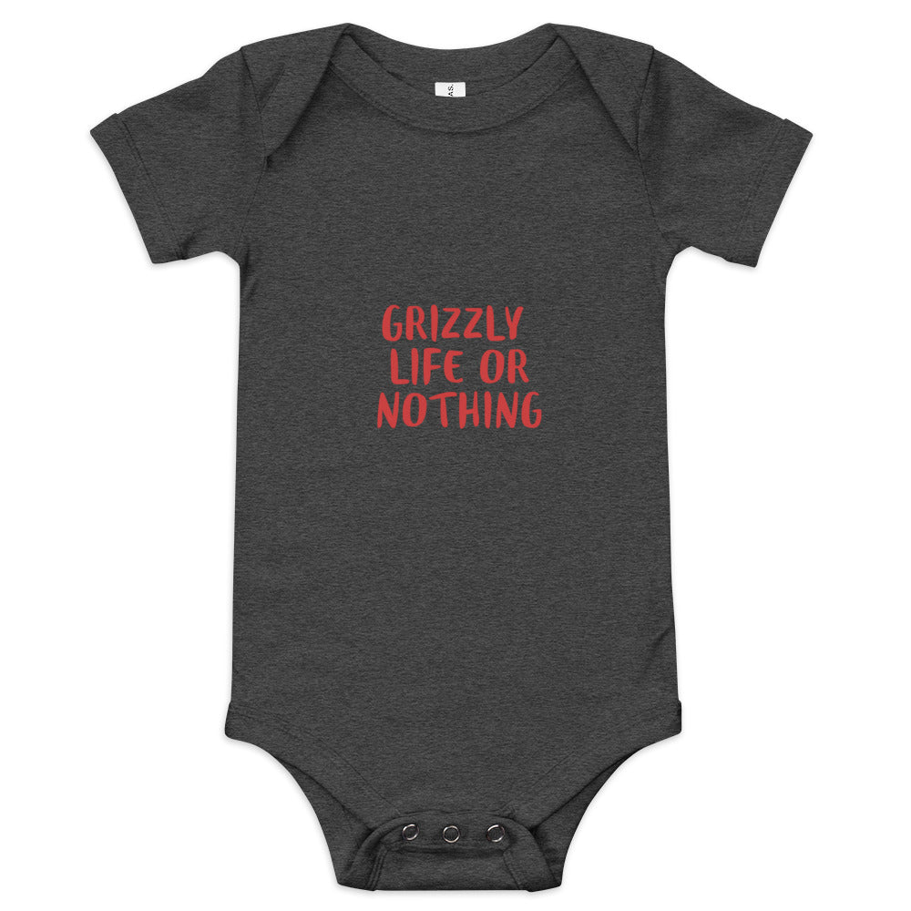 Baby Grizzly Life Or Nothing short sleeve one piece