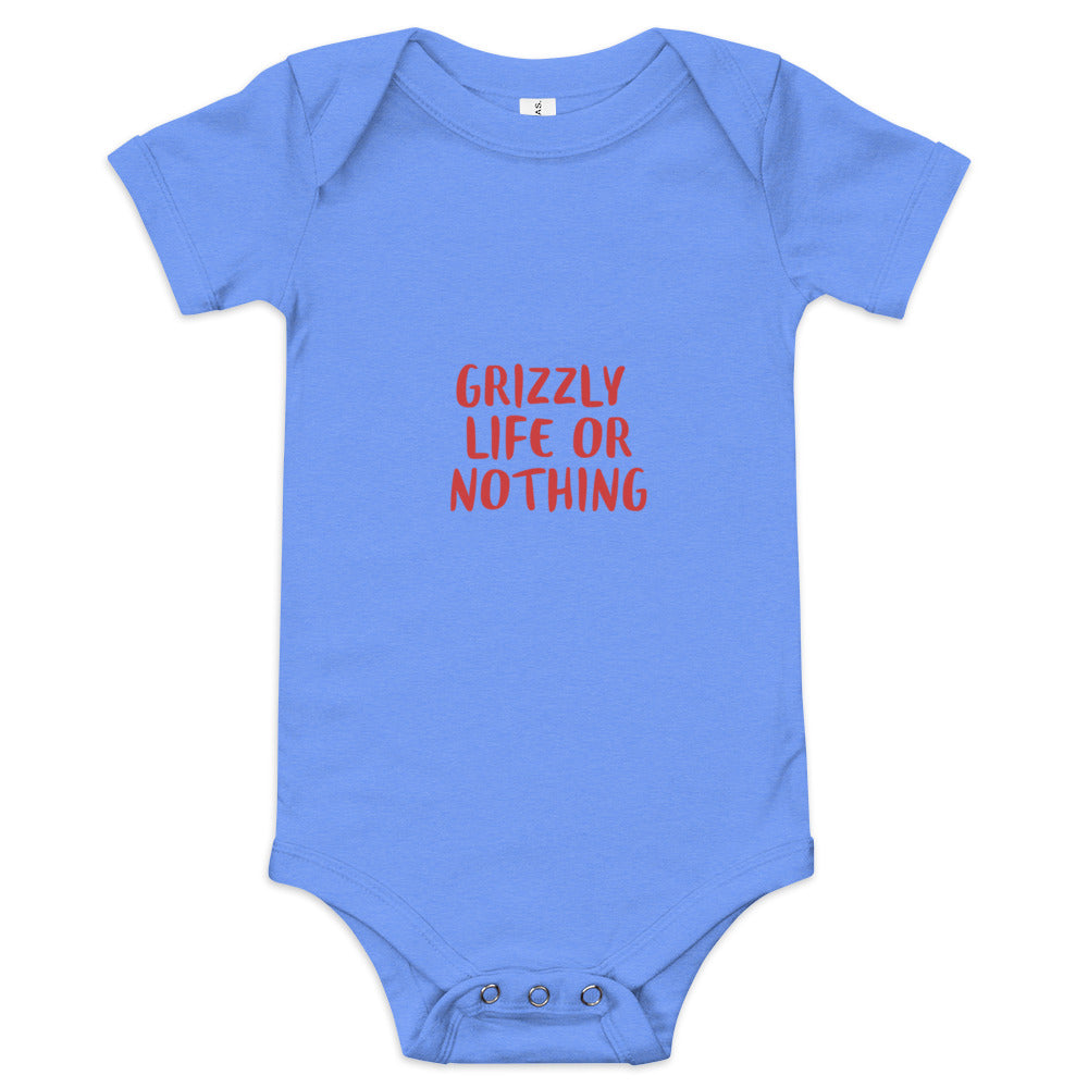 Baby Grizzly Life Or Nothing short sleeve one piece