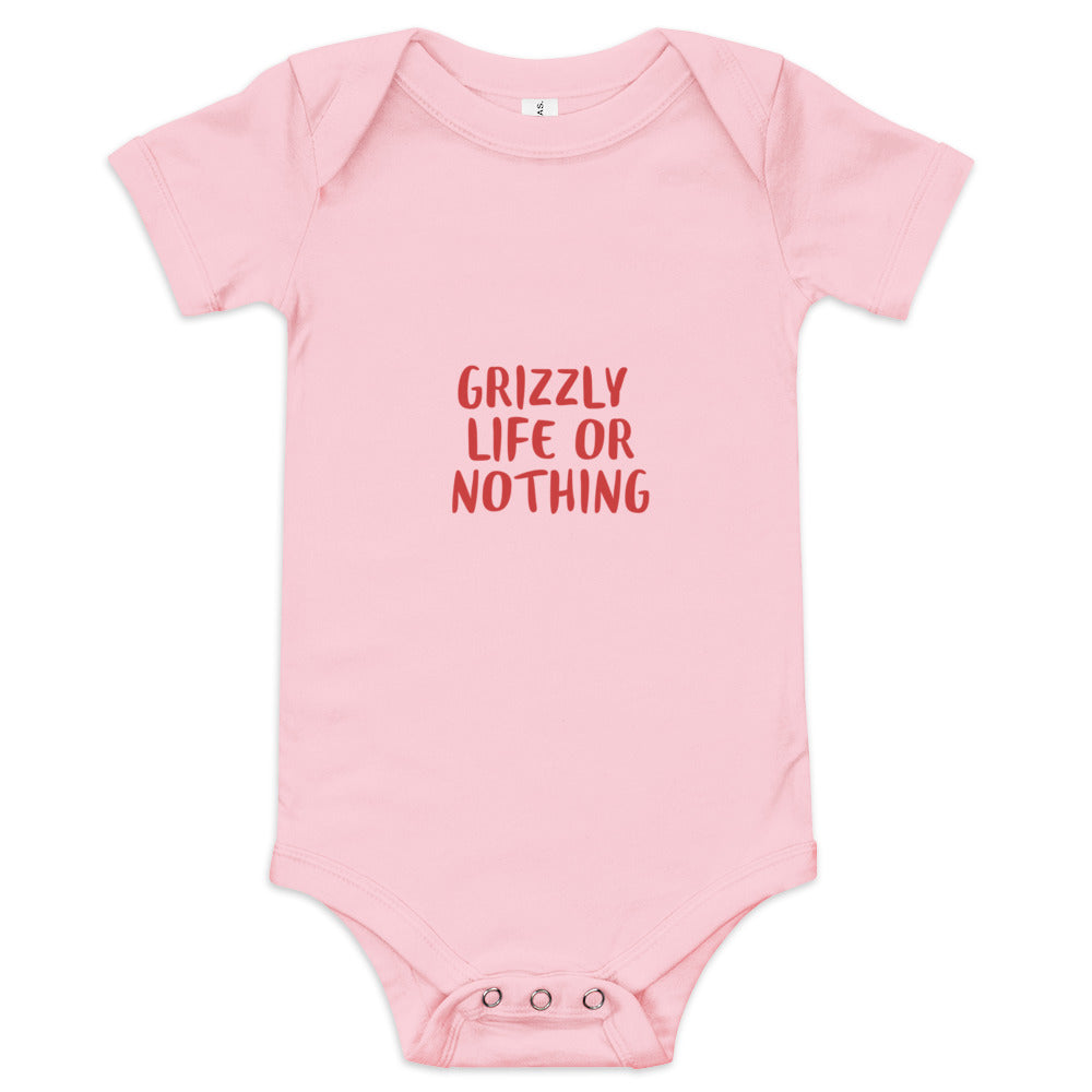 Baby Grizzly Life Or Nothing short sleeve one piece