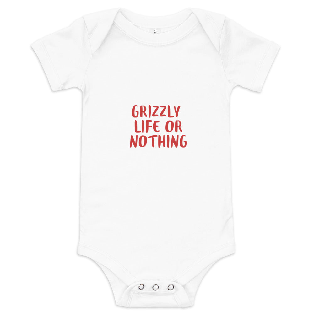 Baby Grizzly Life Or Nothing short sleeve one piece