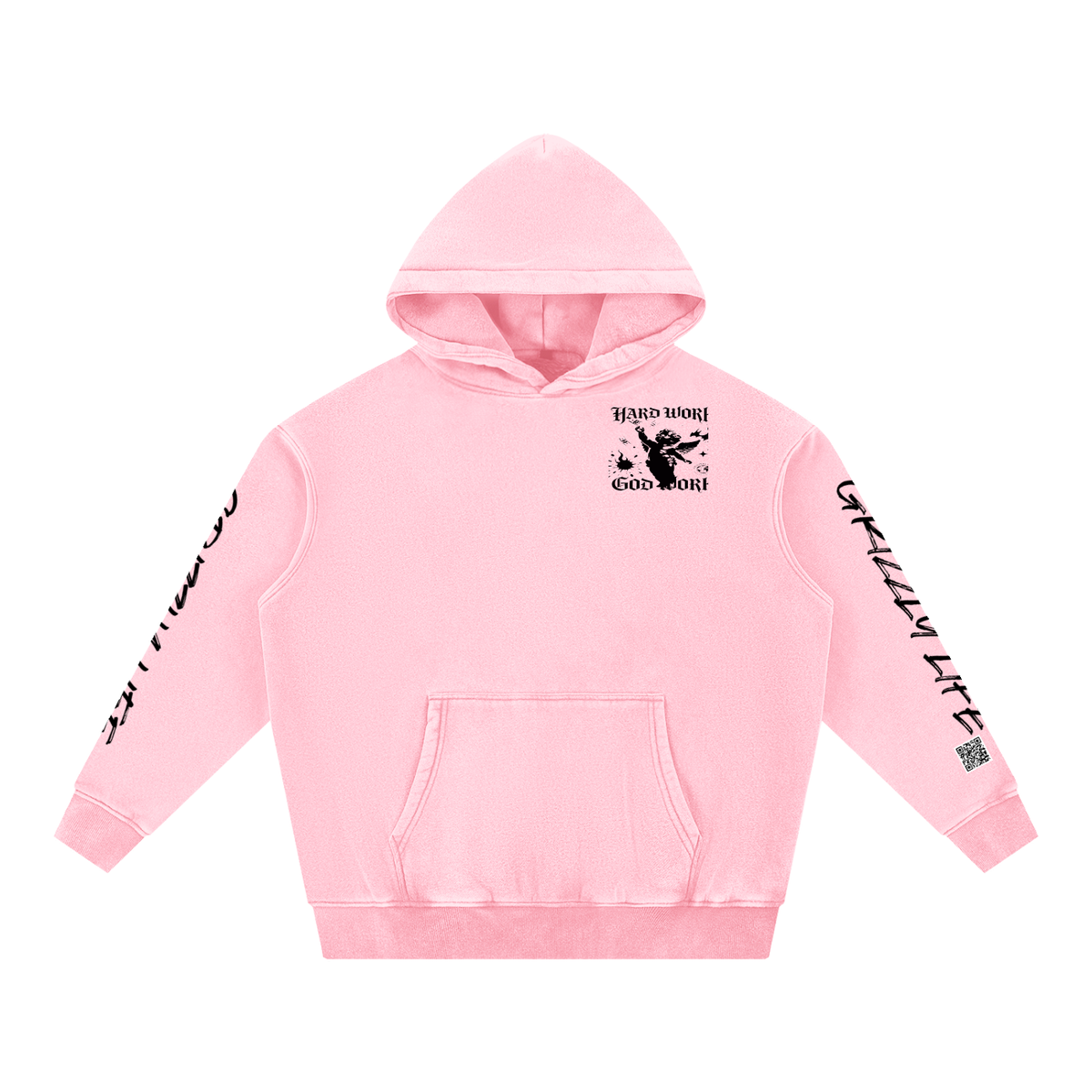 Snow Wash Fleece Oversize Hoodie