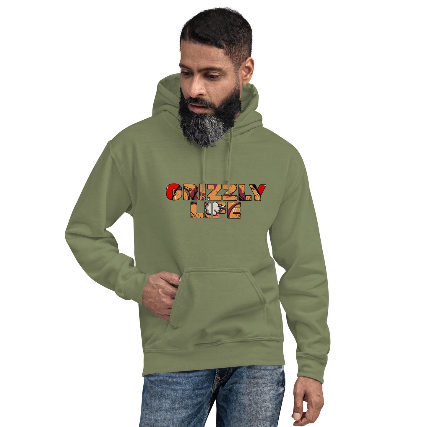 Grizzly Life Logo (background)Hoodie